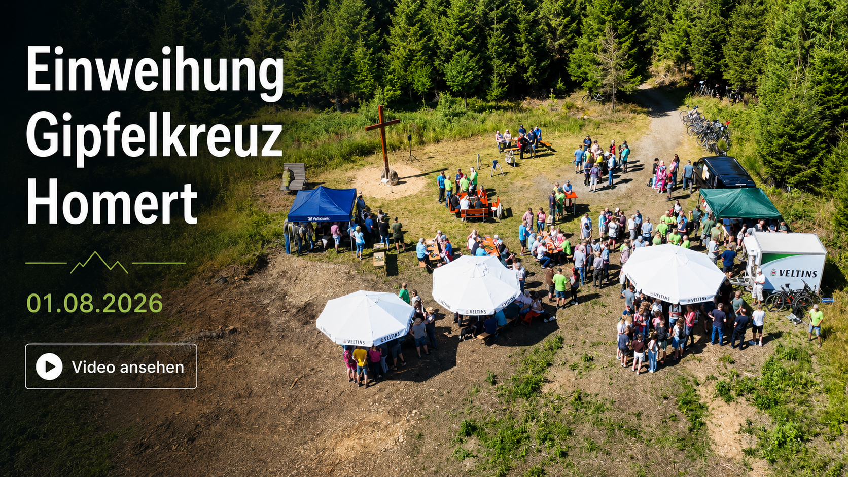 Einweihung Gipfelkreuz Homert
